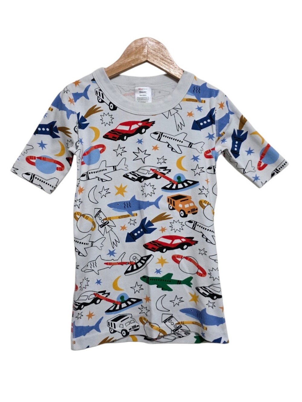 Hanna Andersson x Crayola Short John Pajama Set in Color Your Dreams Size 10